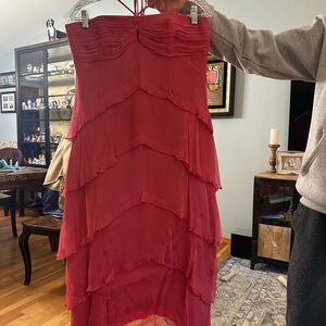 Elegant fuscia layered Dress